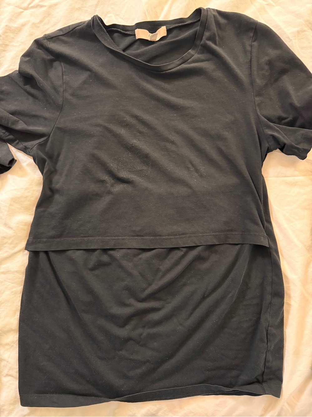 Ripe Maternity Black Short Sleeve Nursing Tee